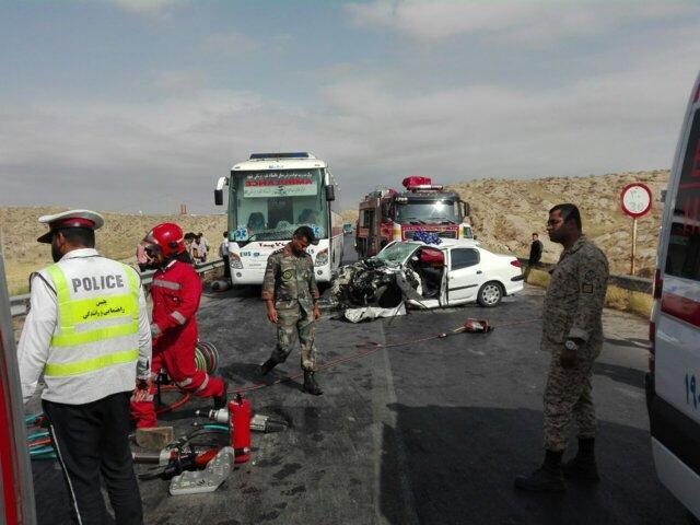 سه کشته و 6 زخمی در تصادف 206 با وانت مزدا در جاده قدیم مشهد-نیشابور